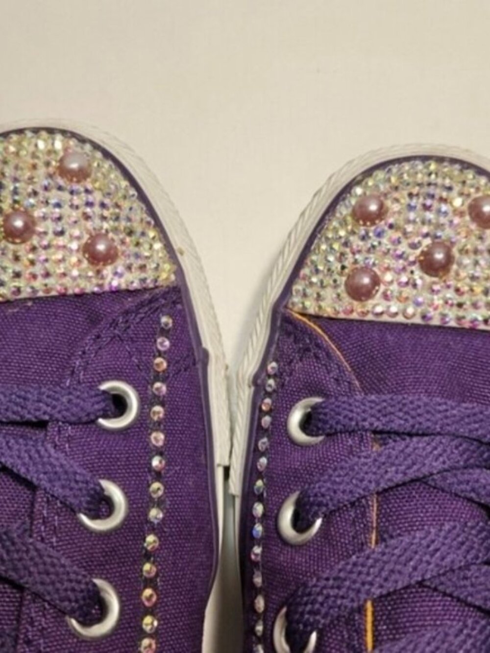 Custom Converse SZ 10 Pop Rock Star Prince Hall of Fame Chuck Taylor Low Tops - Picture 6 of 12